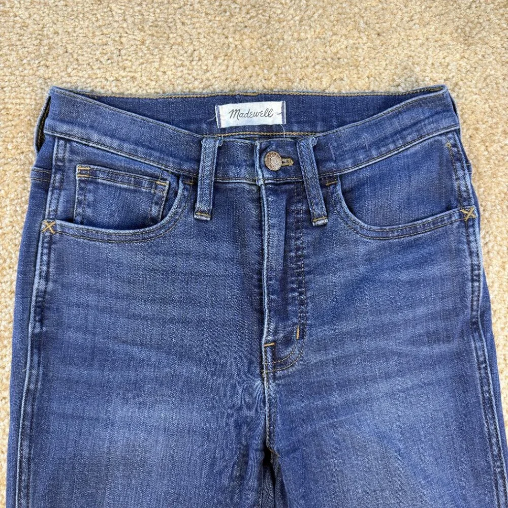 Madewell Roadtripper 10 Inch High Rise Skinny Jeans Womens Size 24 Blue F596 - Picture 2 of 14
